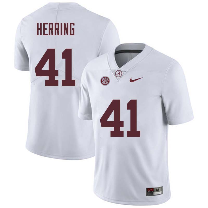 Men #41 Chris Herring Alabama Crimson Tide College Football Jerseys Sale-White